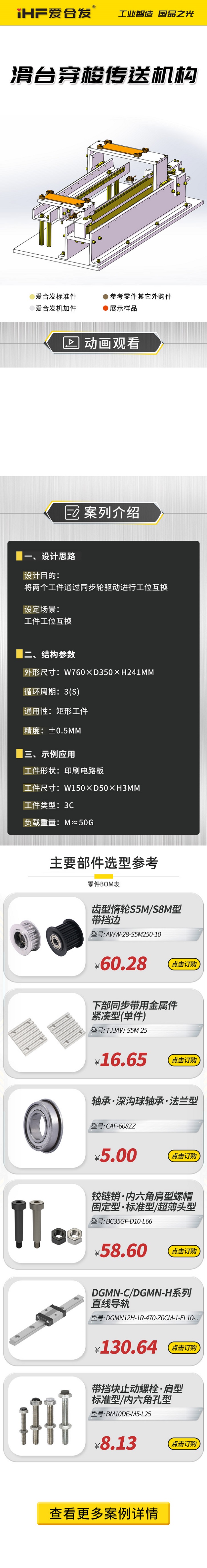 愛合發案例介紹：滑臺穿梭傳動機構